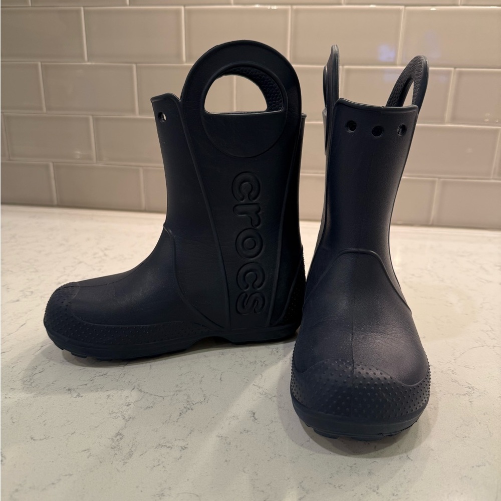 CROCS Blue Rain Boots - Kids - c13 boys/girls